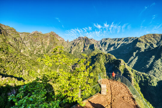 Levada dos Balcoes Viewpoint over the Valley of the Ribeira da Metade, Madeira
