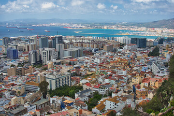 Fototapeta na wymiar Gibraltar, aerial view from above