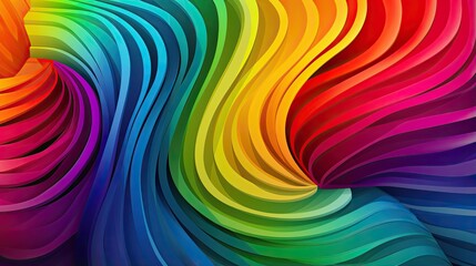 Abstract Pattern in Vibrant Rainbow Colors