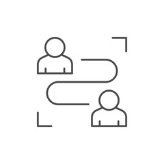 Person communication line outline icon