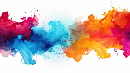 Abstract Watercolor Splash in Vibrant Hues