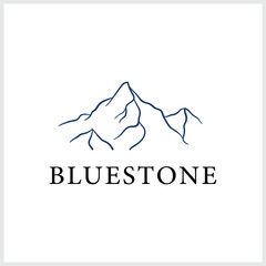 Simple Abstract Mountain Line Art Minimalist Logo Vector Illustration Template Icon