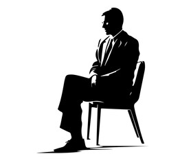 businessman sitting on chair