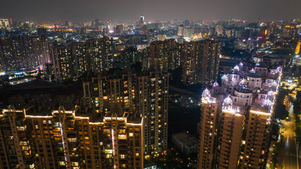 Fototapeta na wymiar Aerial view of landscape in Guangzhou city, China