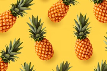 pineapple pattern banner wallpaper, simple background