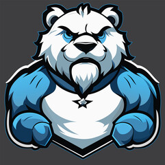 Tiger Bodybuilder Illustration, Cartoon Tiger Bodybuilder