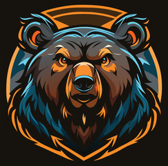 Brown Bear Head Vector, Bear Head Logo