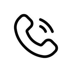 Telephone icon in trendy flat style isolated on white background. Telephone silhouette symbol for your website design, logo, app, UI. Vector illustration, EPS10.