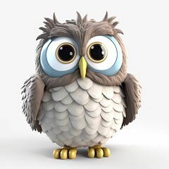 Obraz premium cute owl character 
