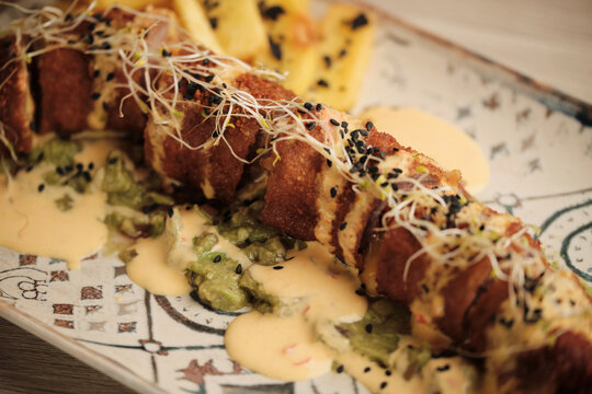 Sauce sensation: Seven flamenqu&iacute;n creations, paired with sauces that elevate each bite.
