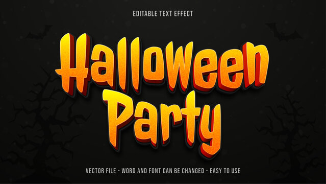 Editable text effect scary halloween mock up