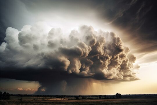 Image depicting storm clouds. Generative AI