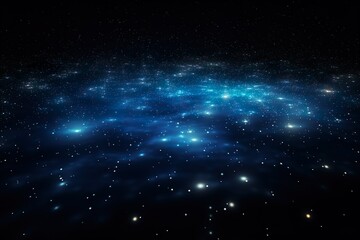 Obraz premium Dark blue and glow particle abstract background