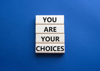 You can do it symbol. Concept words You can do it on wooden blocks. Beautiful deep blue background. Business and You can do it concept. Copy space.