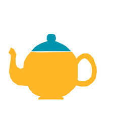 Teapot Childish Application Handmade Cut Out Element Decoration PNG Icon