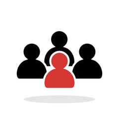 Leader icon in flat style. Boss symbol for your web site design, logo, app, UI Vector 