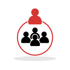 Leader icon in flat style. Boss symbol for your web site design, logo, app, UI Vector 