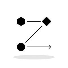 Workflow icon in flat style. Password lettering with star symbol for your web site design, logo, app, UI Vector 