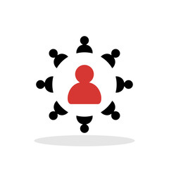 Leader icon in flat style. Boss symbol for your web site design, logo, app, UI Vector 