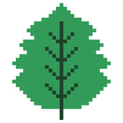 Pixel art leaves for Christmas and autumn , maple leaf pixel art