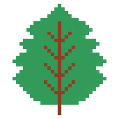Pixel art leaves for Christmas and autumn , maple leaf pixel art