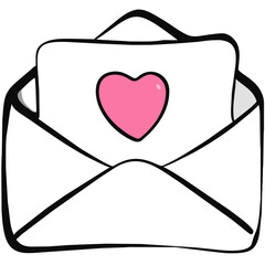 envelope with heart