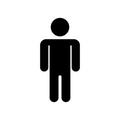 Fototapeta na wymiar Icon man. Human figures, toilet WC sign. Vector isolated on white background. 
