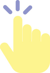 yellow hand click icon