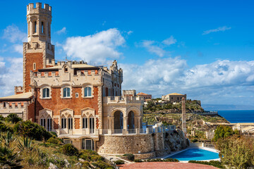 Fototapeta na wymiar Castello Tafuri on the southeast of the island of Sicily