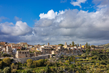 Fototapeta na wymiar The historic town of Ragusa in the south of the island of Sicily