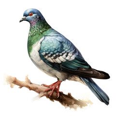 Fototapeta premium watercolor Pigeon clipart, Generative Ai
