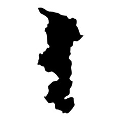 Shamakhi district map, administrative division of Azerbaijan.