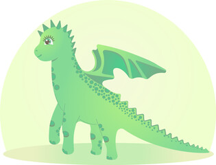 Cute dinosaur, cartoon character, vector illustration, EPS 10