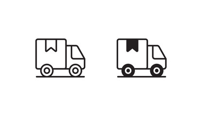 Delivery Box icon design with white background stock illustration