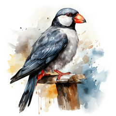 watercolor Puffin clipart, Generative Ai