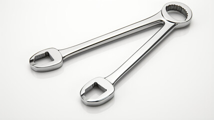 Two chromed double ended ring spanners or wrench