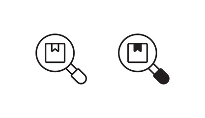 Search icon design with white background stock illustration