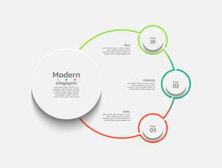 Presentation infographic template flat design