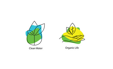 Fototapeta premium Clean Water Vector Icon: Sustainable Resource for a Healthier World.