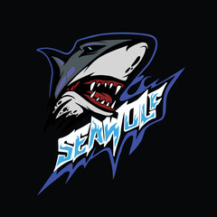 Shark Mascot. E-Sport Logo. Shark Attack. Beast Mascot