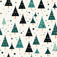 The christmas trees are surrounded by stars