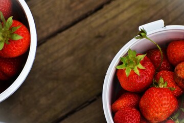 Tub of strawberries