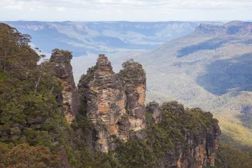 Papier Peint photo Trois sœurs Three sisters in the blue mountains, New South Wales