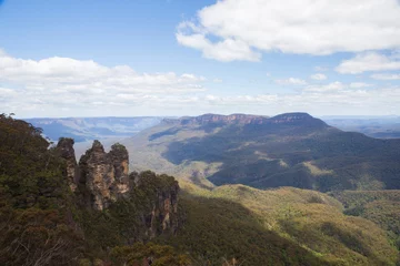 Papier Peint photo Trois sœurs Three sisters in the blue mountains, New South Wales