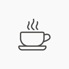 coffee cup, tea icon vector. drink, cup, cappuccino, espresso sign symbol 