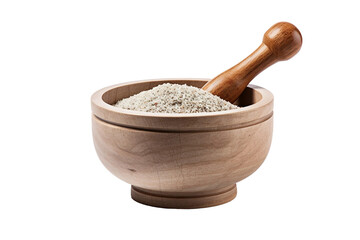 Isolated mortar and pestle on a transparent background, Generative Ai - obrazy, fototapety, plakaty
