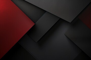 Red and black Geometric triangle shapes define this abstract modern background texture, enhanced by grainy noise. The image embodies a sophisticated interplay of lines, angles, and textures, 