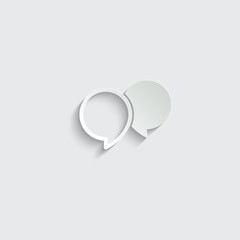 Message Icon. Mobile phone  chat sign, line style