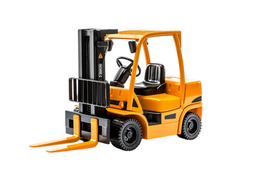 Powerful forklift isolated on a transparent background, Generative Ai