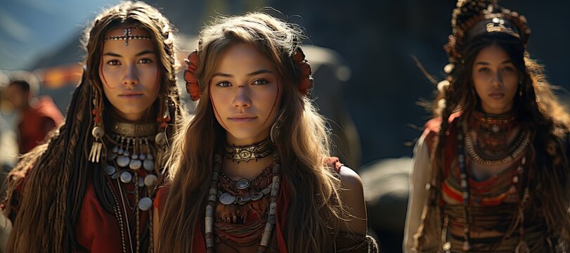 Angge people in the Upper Mustang region of Nepal,Generated with AI